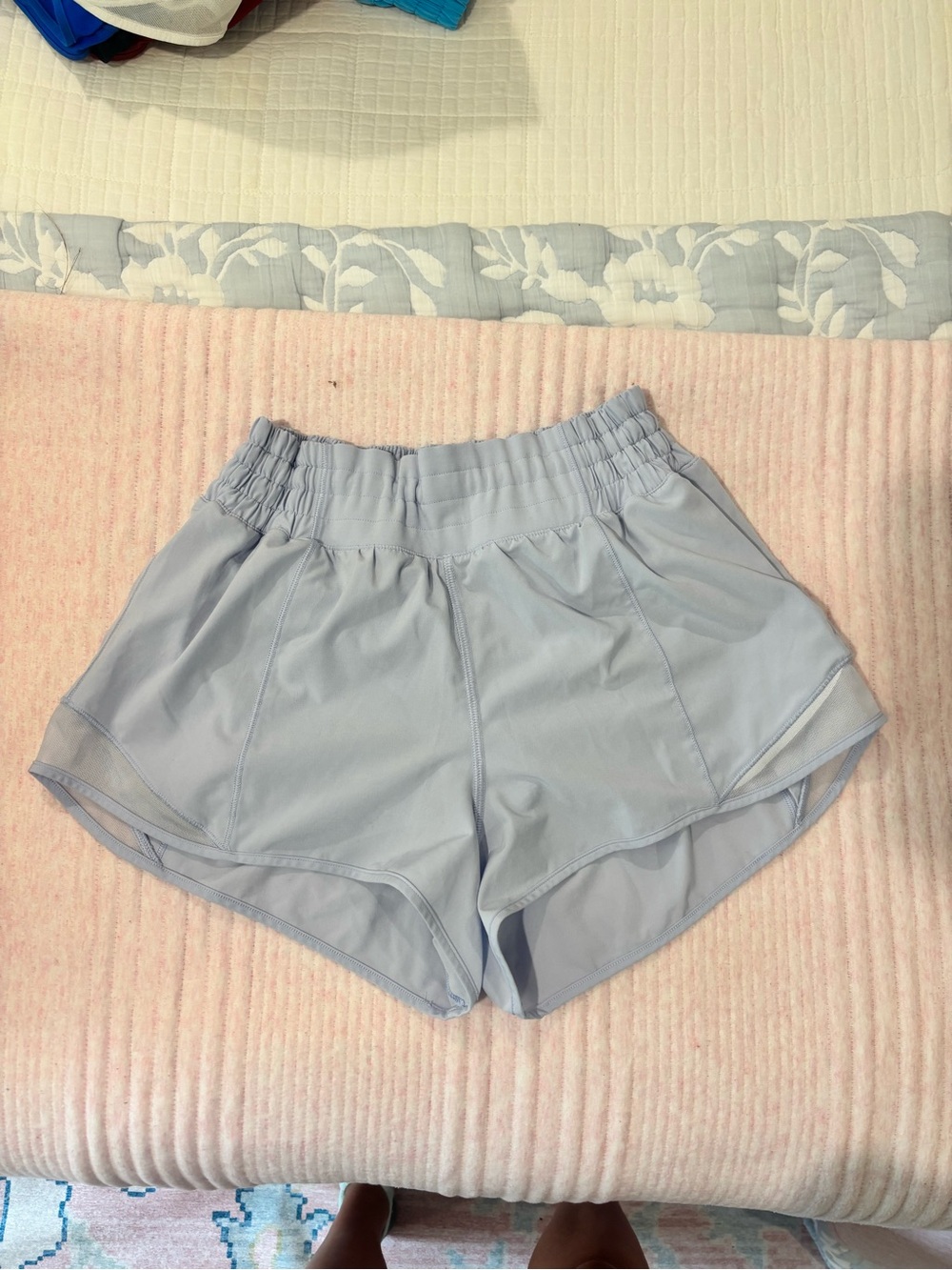lululemon athletica light purple women's running shorts